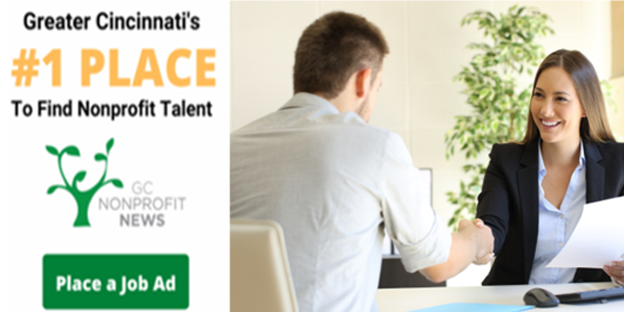 GC Nonprofit News logo and job ad